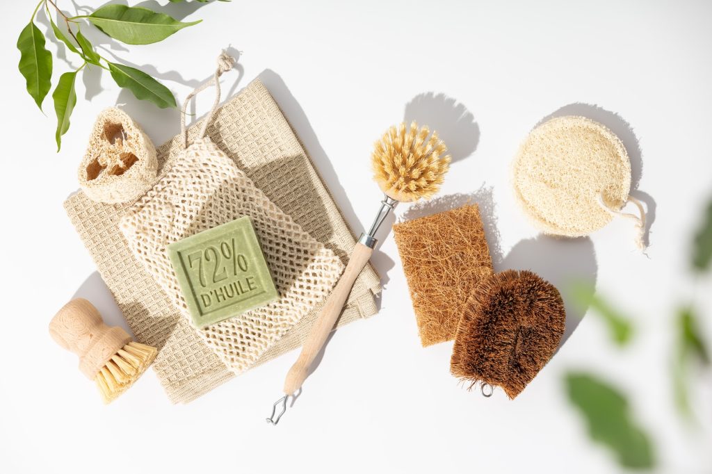 Eco friendly natural cleaning tools and products